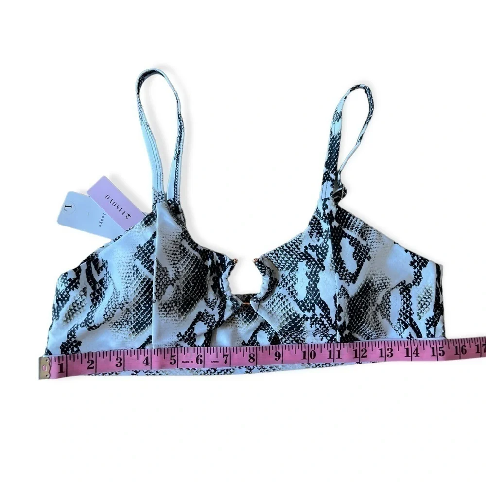 NWT Snakeskin Print High Waisted Bikini By Ejsoyo, Large
